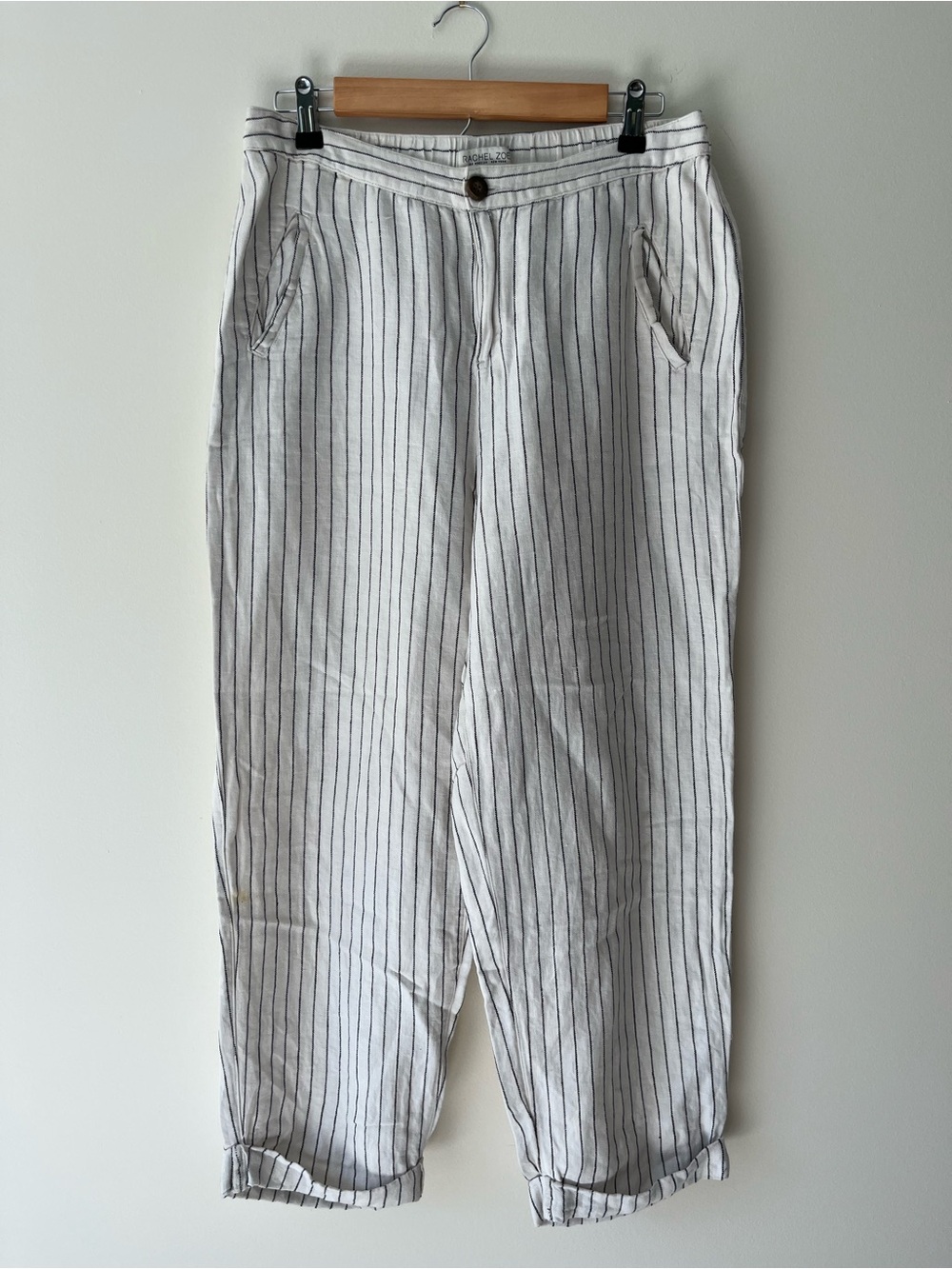 Rachel Zoe Striped Linen Pants